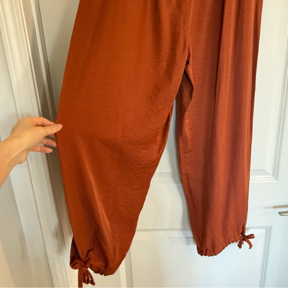 Tiny-Anthropologie - Heidi Tie Rust Drawstring High-Waist Pants - Picture 11 of 13
